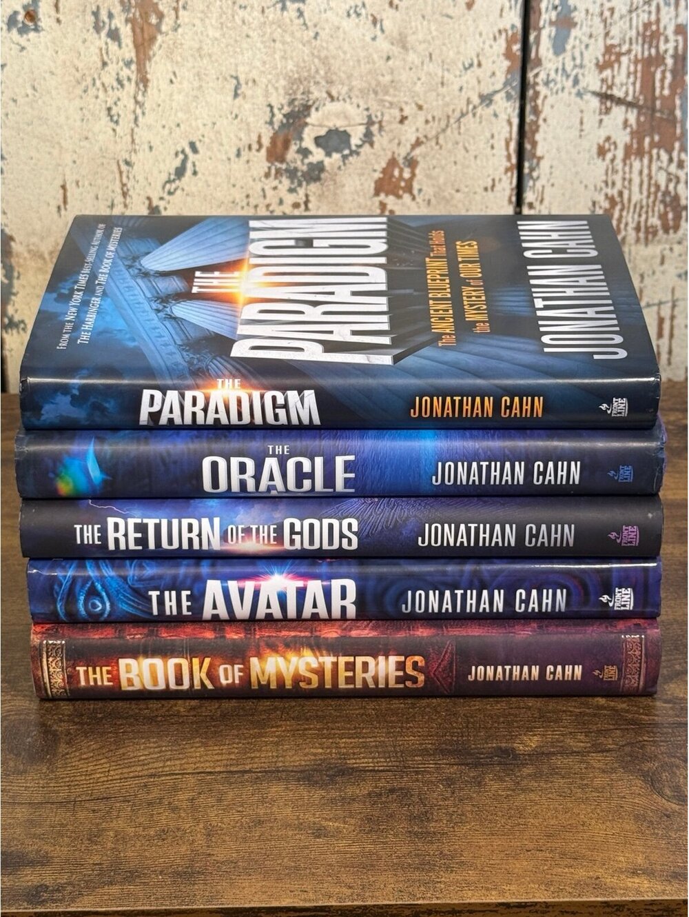 Jonathan Cahn Books Paradigm, Oracle, Gods, Avatar, Mysteries lot of 5 hard back